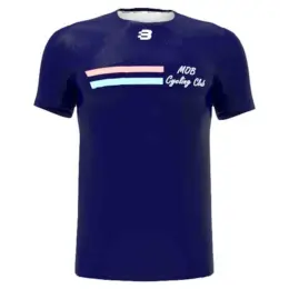 Unisex 160g Birdseye Crew Neck Sublimated T-Shirt Blue Stripe
